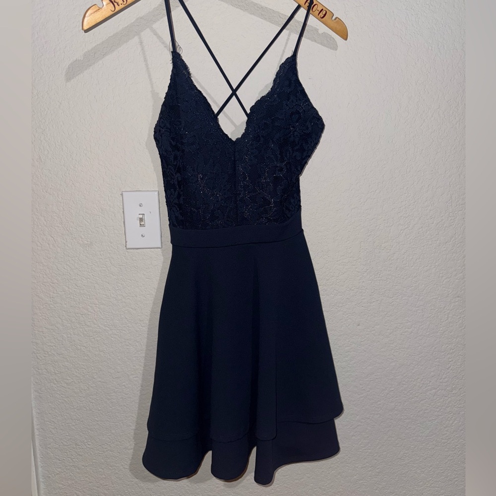 Windsor Black Lace Mini Dress